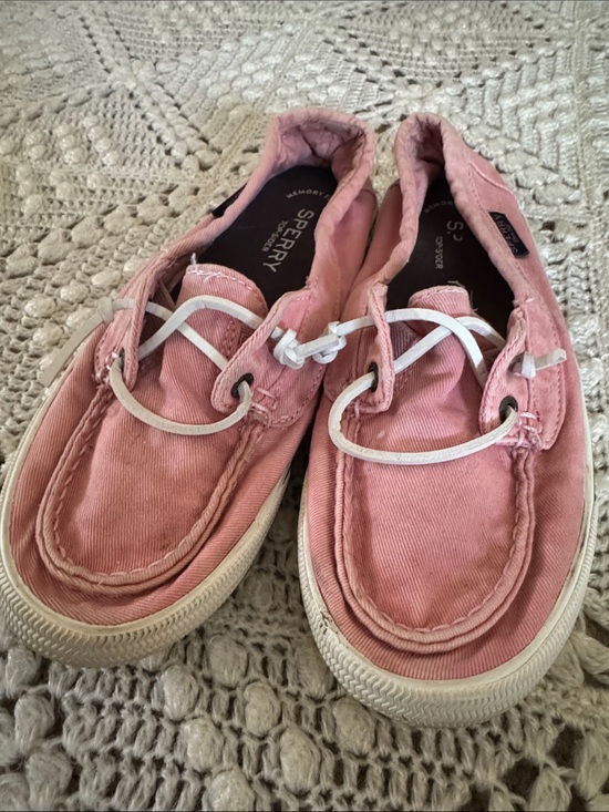 Sperry Shoes - Sperry Pink Canvas Boat Shoes